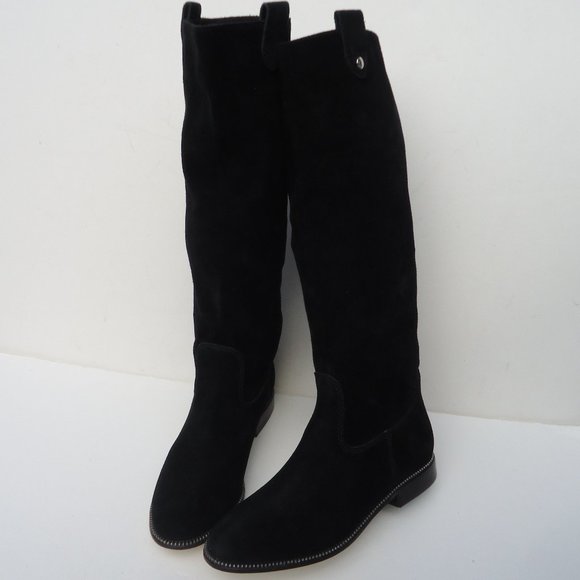 SIZE 5.5. MICHAEL Michael Kors black suede leather boots. - Picture 1 of 16